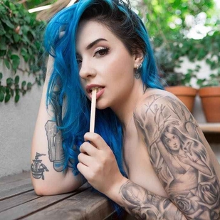 🔥 Hot photos, model's portfolio  #20517 Tattoo model Saria