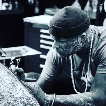 Matt Black's ornamental tattoos