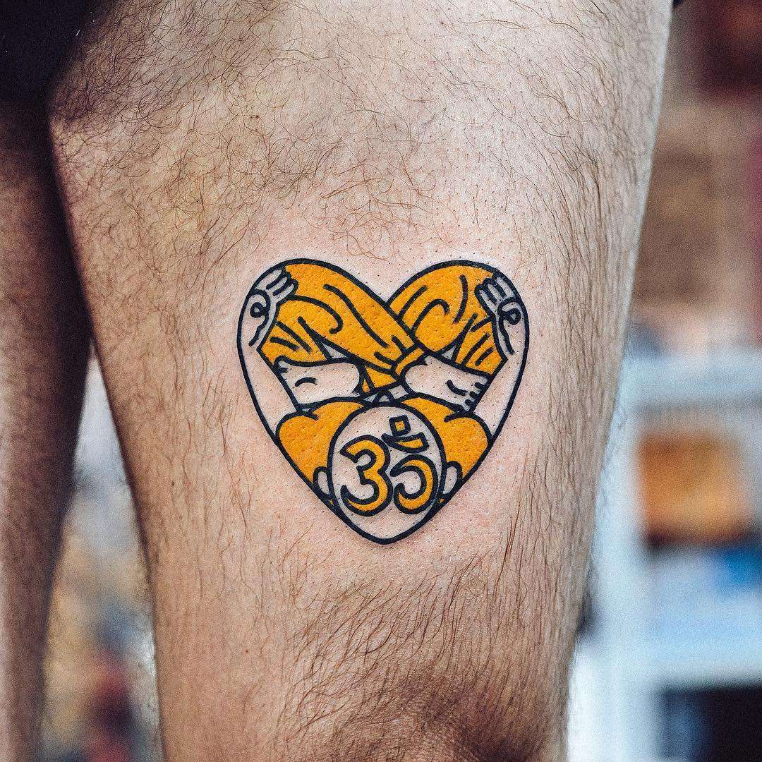 Tattoo artist Woo Loves You - authors style color and black graphic minimalism tattoo | Korea