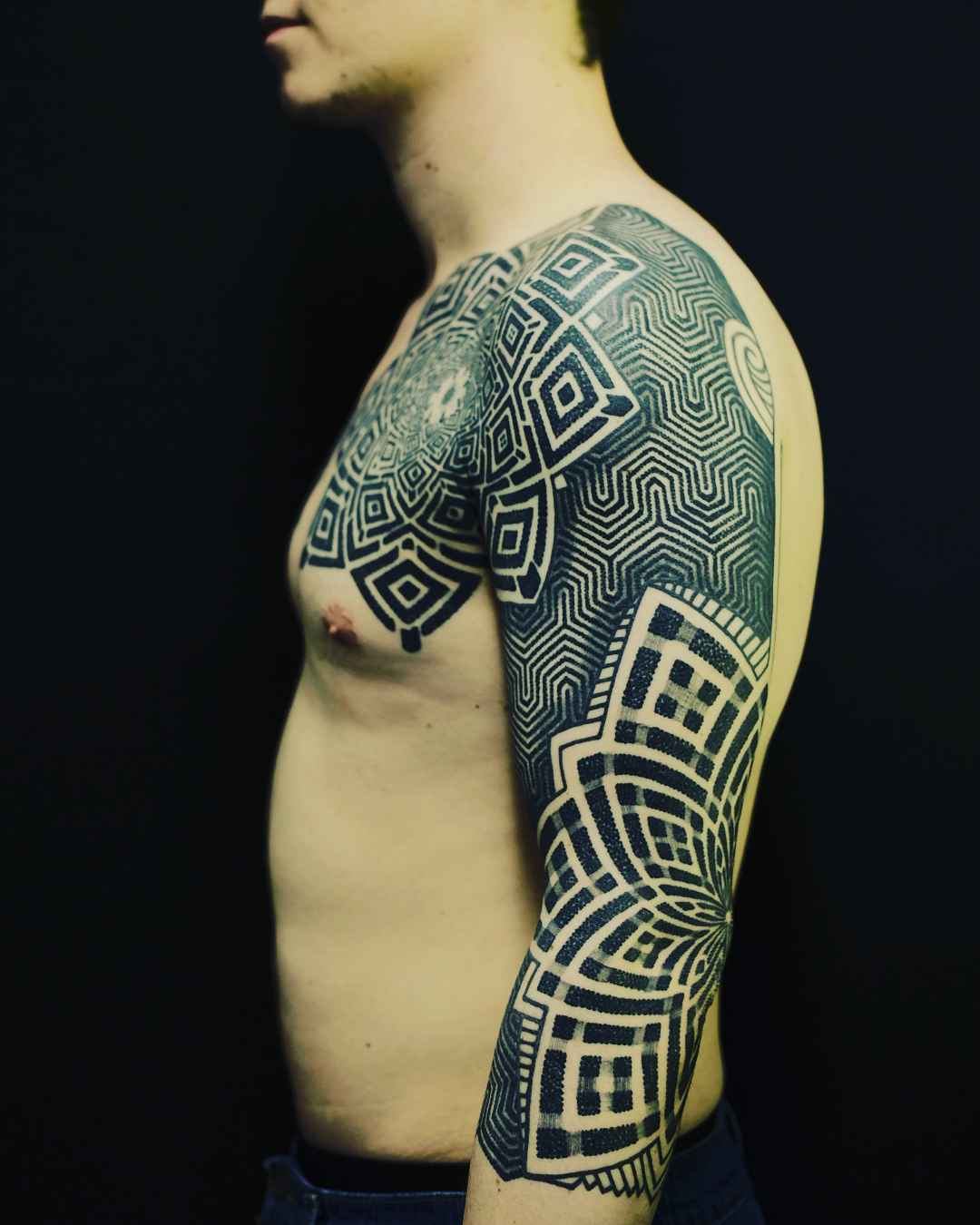 Tattoo artist Matt Black, black ornamental tattoo | USA