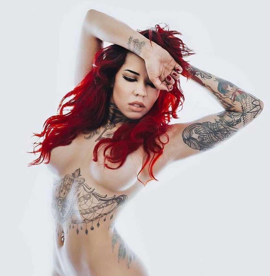 Tattooed model Elle Audra, alternative photo model, inked girl | USA 