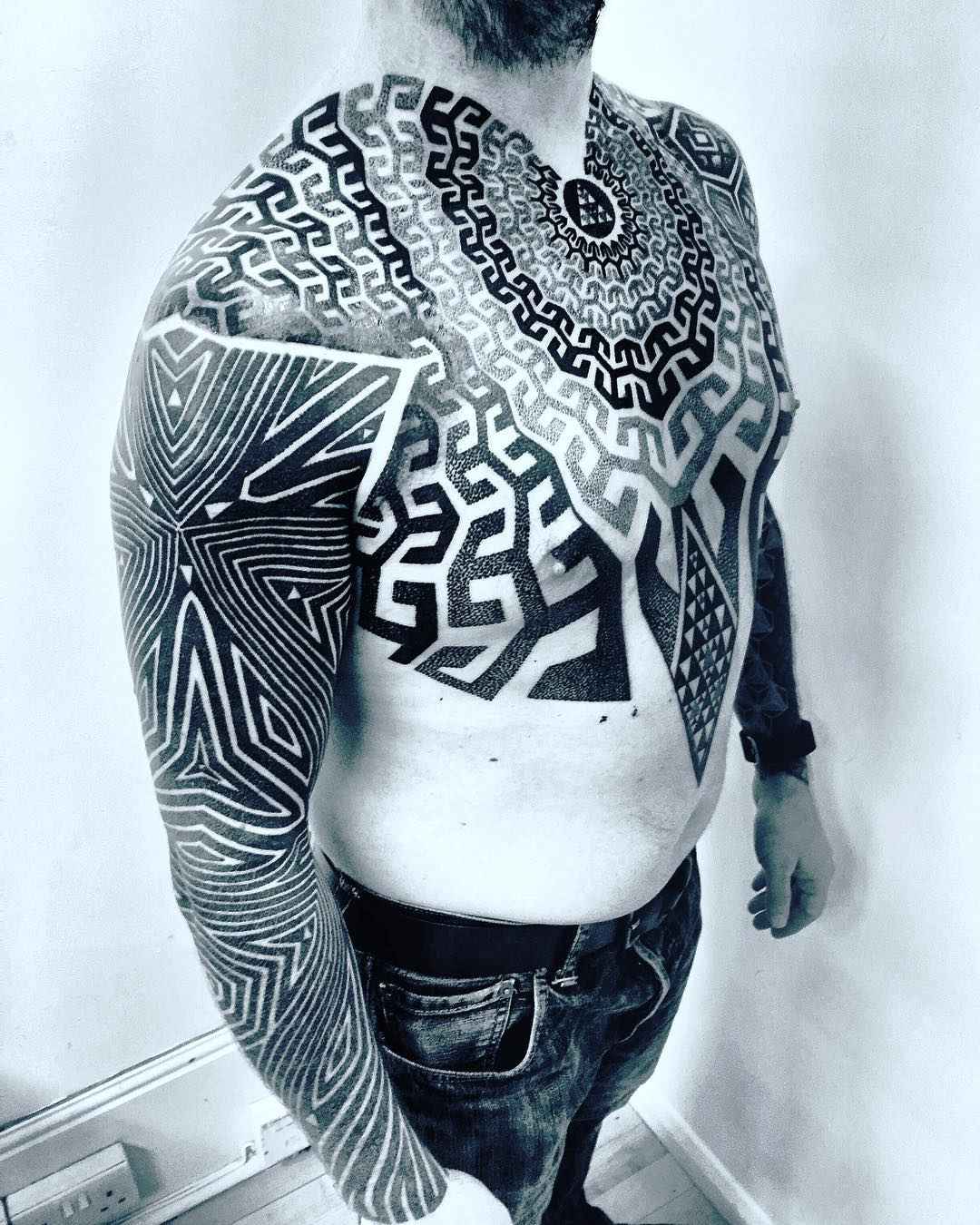 Tattoo artist Matt Black, black ornamental tattoo | USA