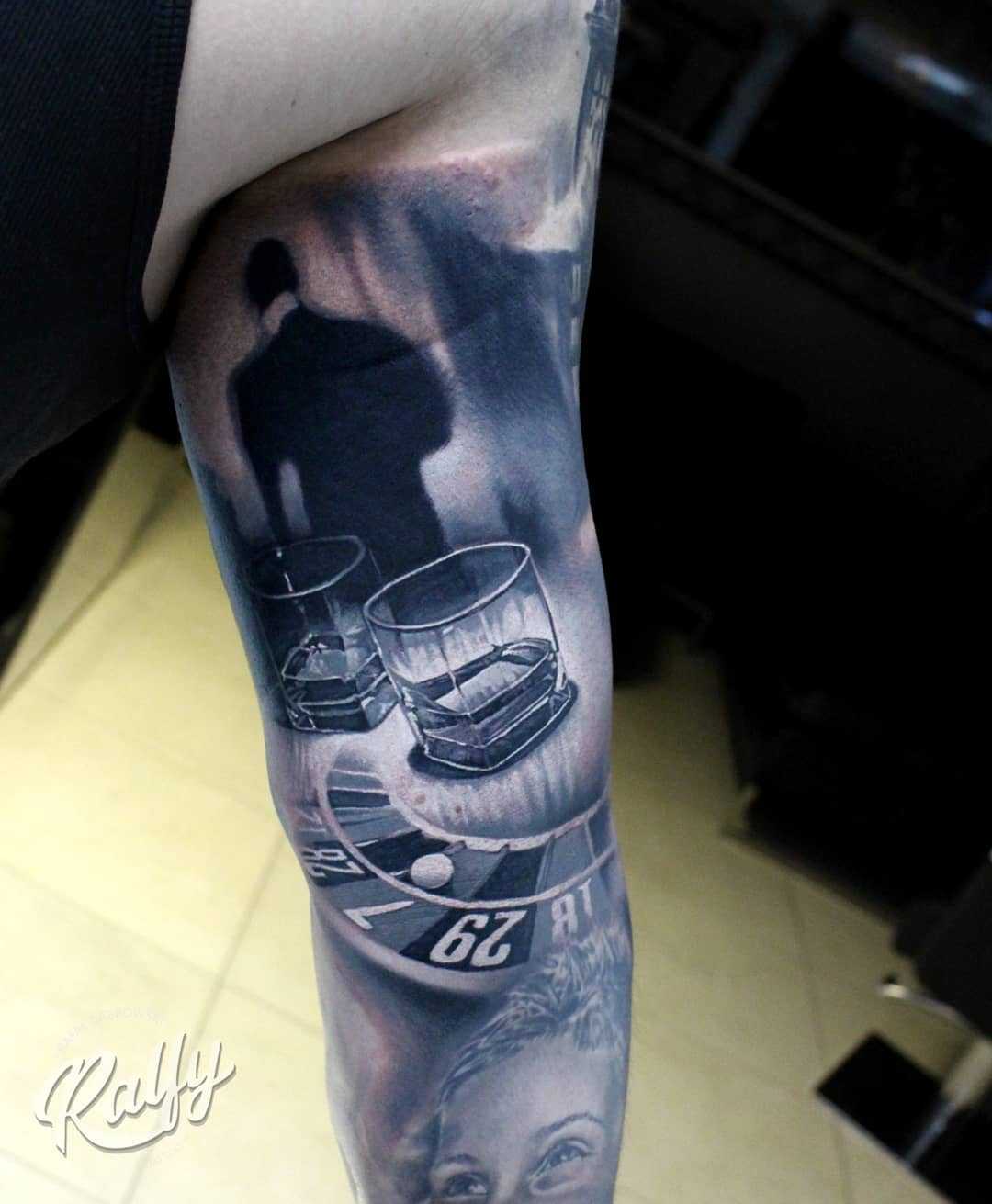 Tattoo artist Rafał Dąbrowski - Ralfy, color and black&grey portrait tattoo realism | United Kingdom 