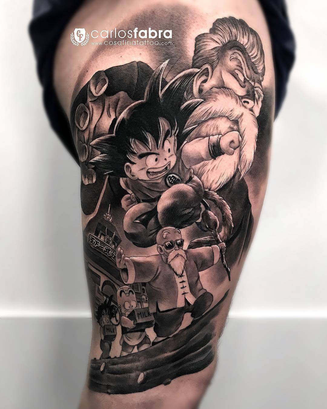 纹身艺术家Carlos Fabra，黑色和灰色真实感纹身作品 | 巴塞罗那，西班牙