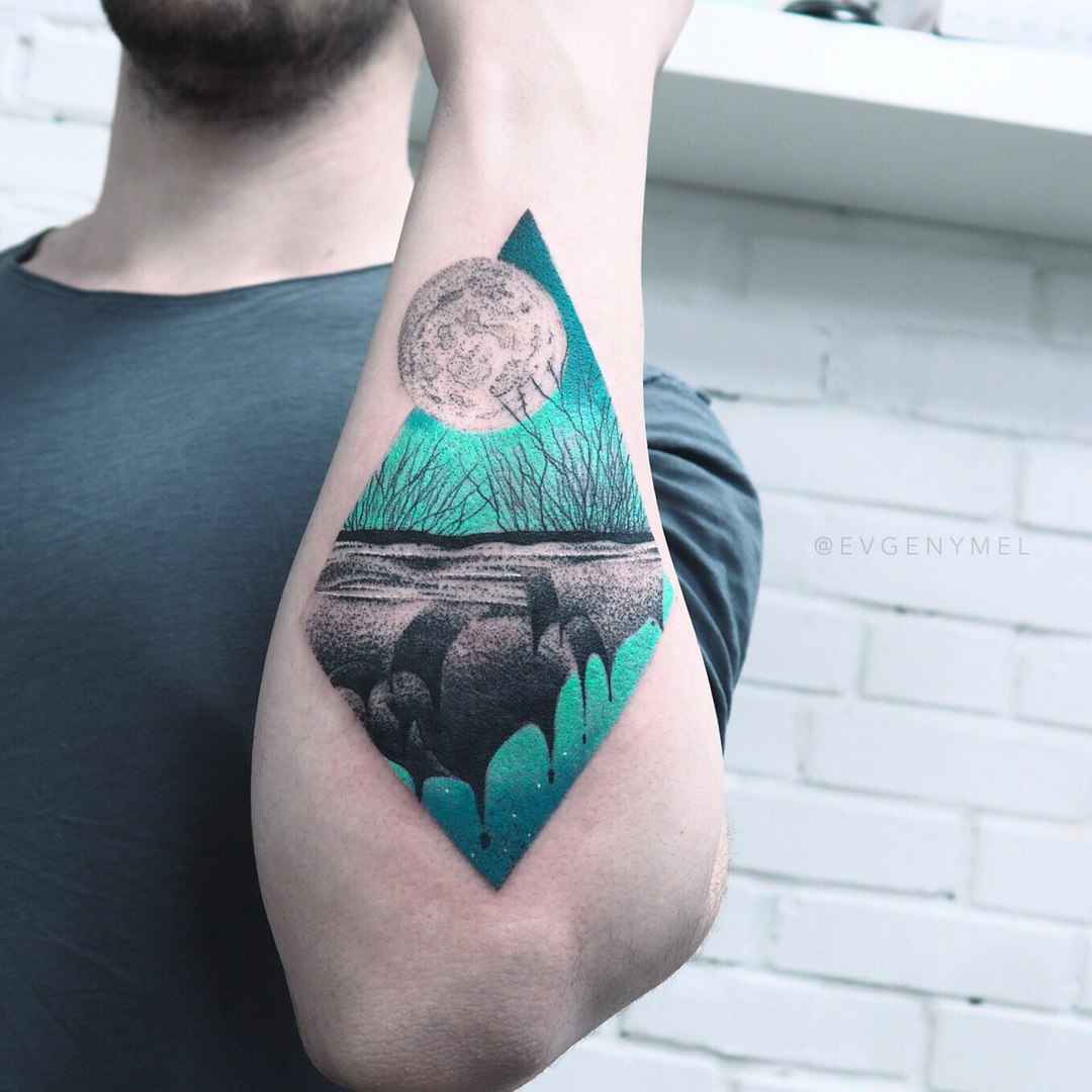 тату мастер Евгений Мэл Мальгин цветные дотворк татуировки | tattoo artist Evgeniy Mel Malgin colour dotwork design tattoo