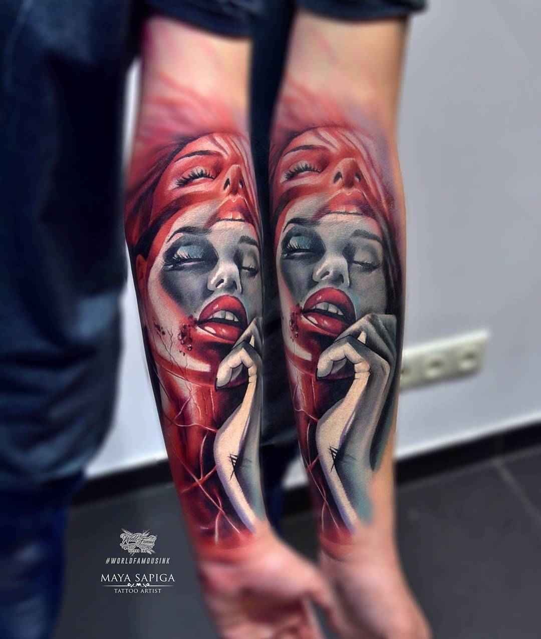 тату мастер Maya Sapiga (Анастасия Сапига) цветные татуировки реализм | tattoo artist Maya Sapiga colour realistic tattoo