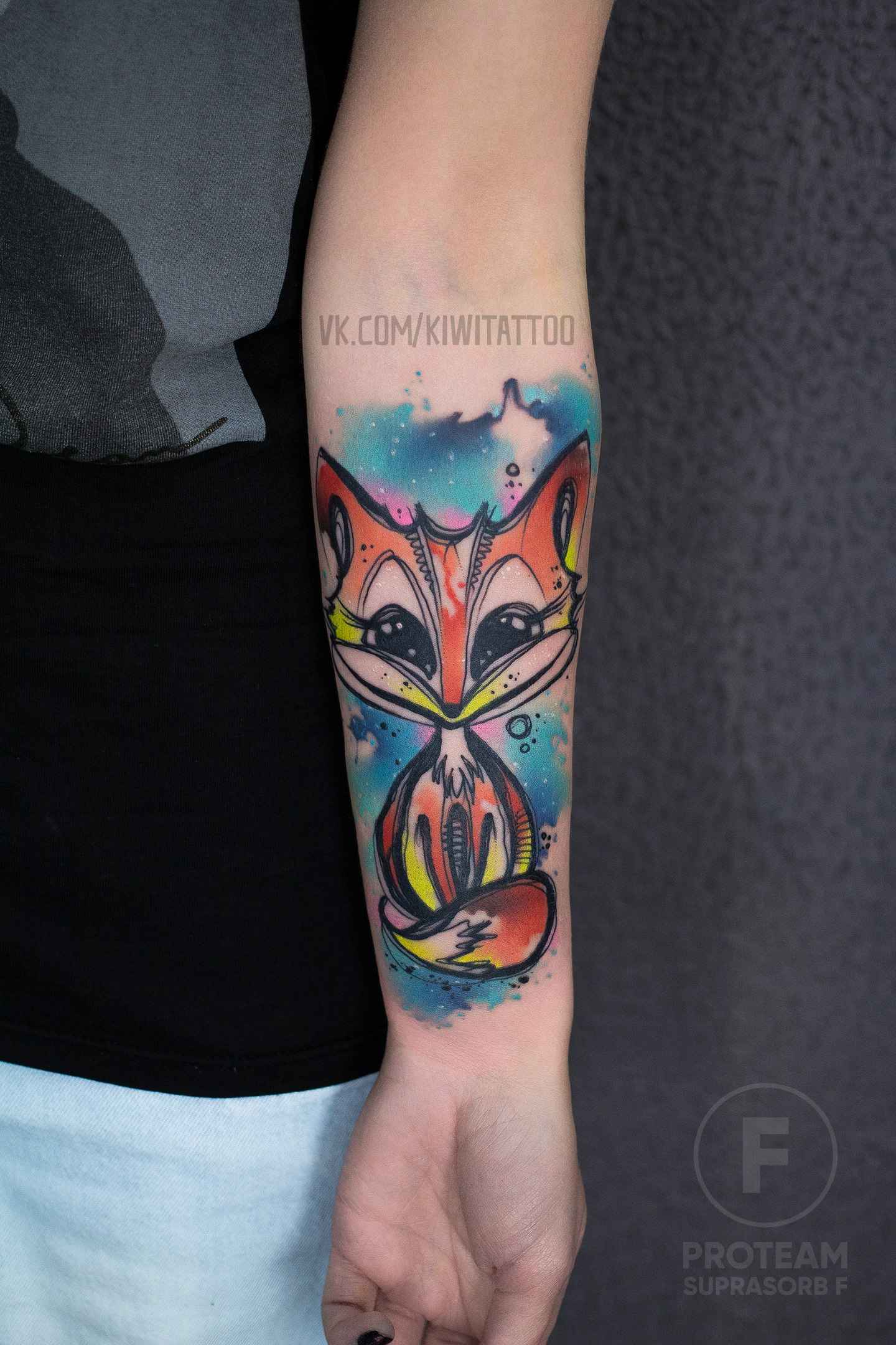 тату мастер Вика KIWI цветные скоростные скетч акварель татуировки | tattoo artist Vika KIWI colour sketch watercolor tattoo