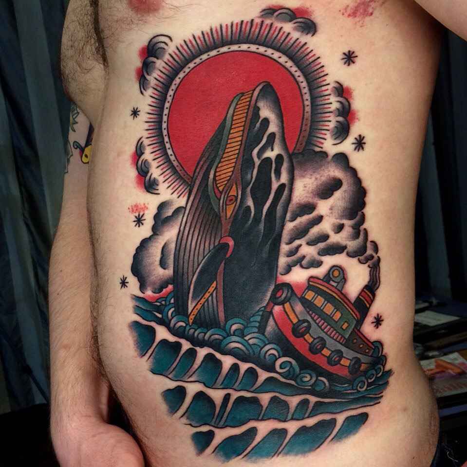 tatoo艺术家Alexey Tol彩色老式传统纹身 | tattoo artist Alexey Tol colour old school traditional tattoo