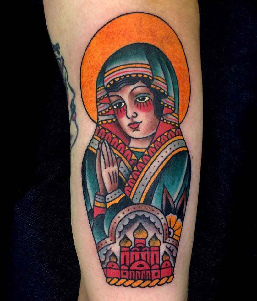 tatoo艺术家Alexey Tol彩色老式传统纹身 | tattoo artist Alexey Tol colour old school traditional tattoo