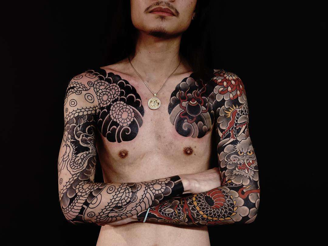 Tattoo artist Rg, color traditional Japanese tattoo, oriental | USA