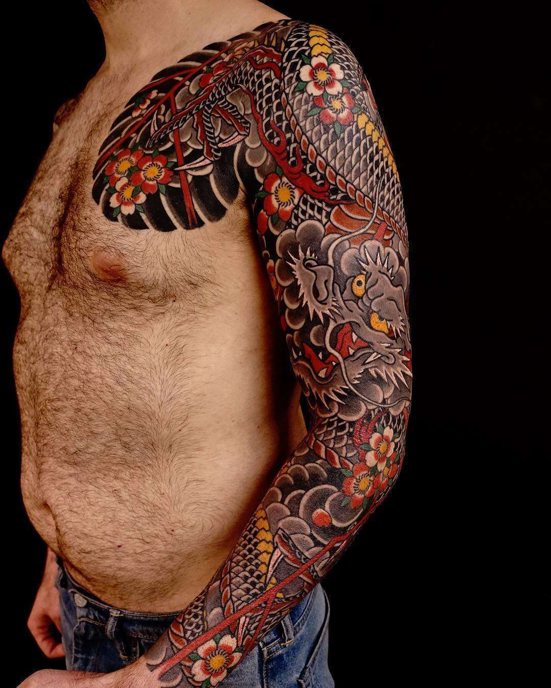 Tattoo artist Rg, color traditional Japanese tattoo, oriental | USA