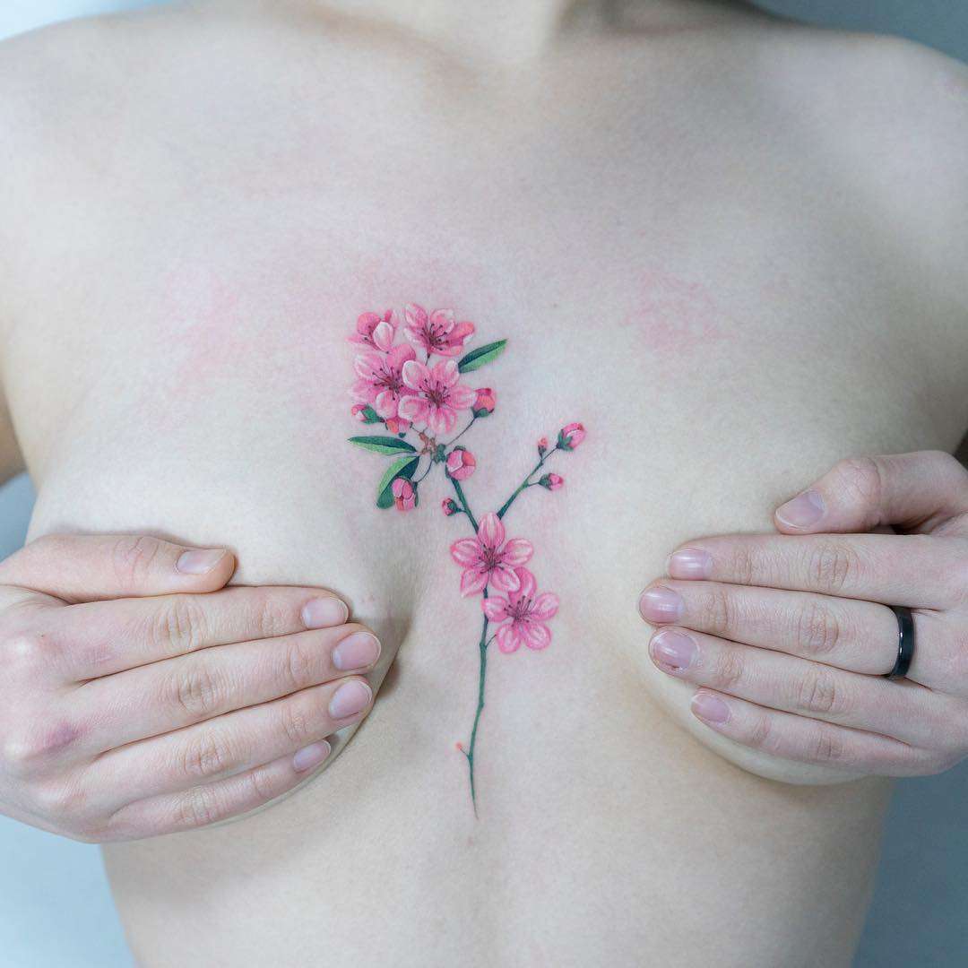Tattoo artist Zihee , authors style color minimalistic realistic tattoo | Korea