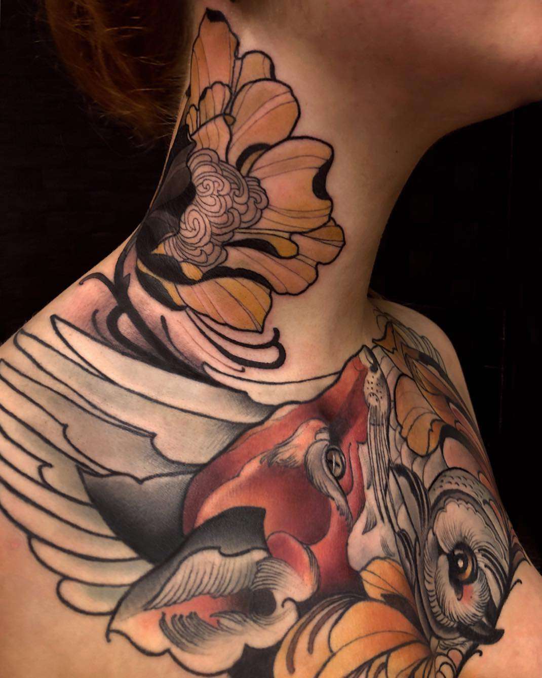 Tattoo artist Chris Green, color neo traditional tattoo | United Kingdom