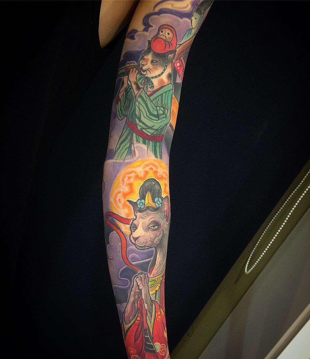 Tattoo artist Jee Sayalero, color traditional oriental Japanese tattoo | Spain