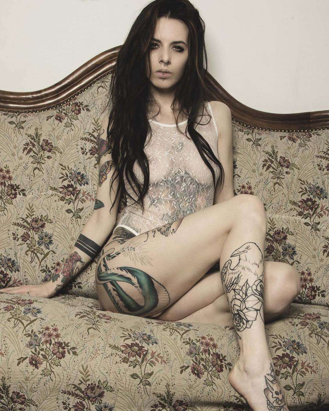 Tattooed model TanyaBat, alternative photo model, inked girl | Italy