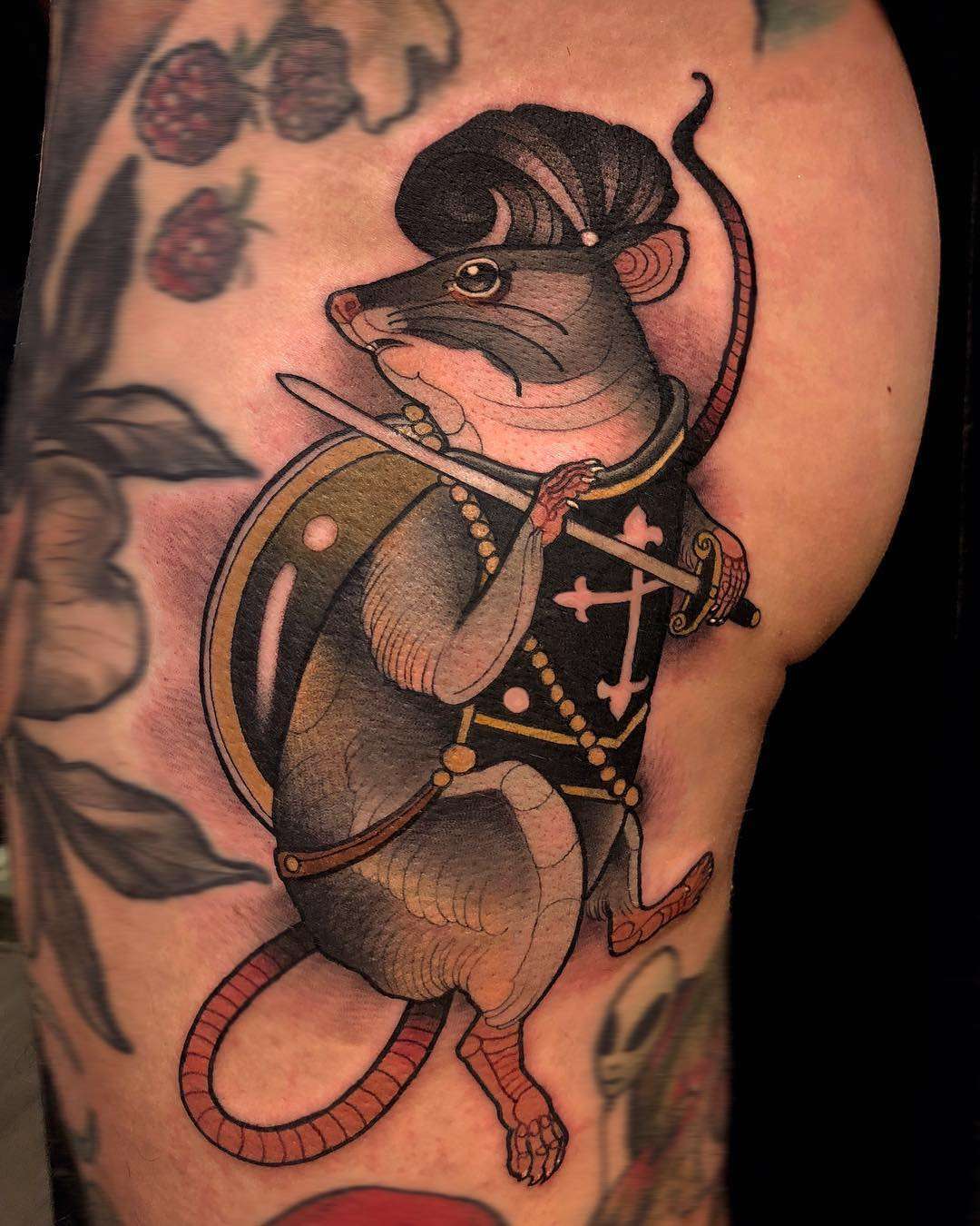 Tattoo artist Chris Green, color neo traditional tattoo | United Kingdom