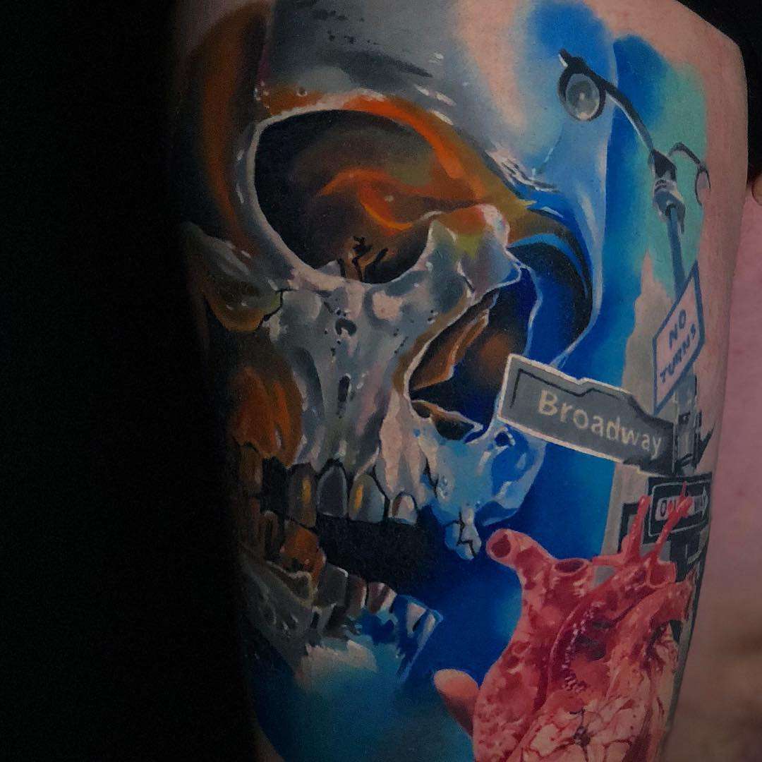 Tattoo artist Igor Mitrenga, color authors portrait realism tattoo | Czech Republic