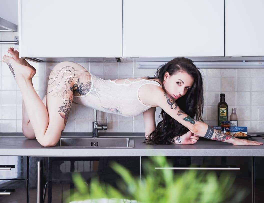 Tattooed model TanyaBat, alternative photo model, inked girl | Italy