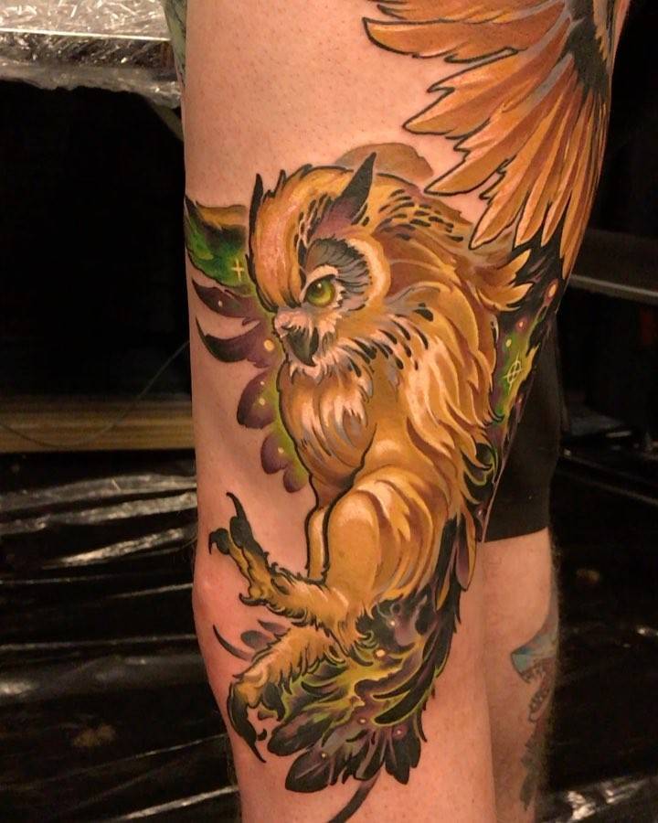 纹身艺术家 Ande Chambers，彩色新传统和新学派纹身 | 美国