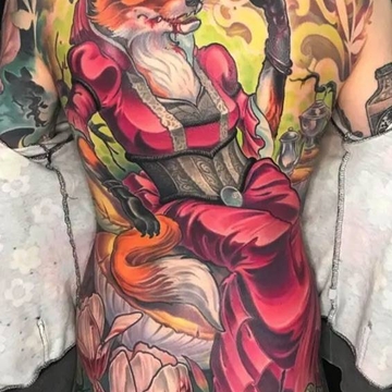 Bright and Large Neo traditional tattoos by Ande Chambers