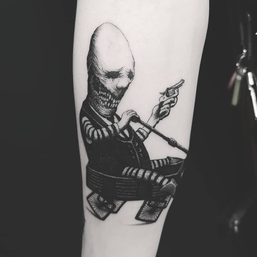 Epic demon tattoo by @alexkiddtattoo #greatwhitetattoostudio #kirrawee  #sydney #tattoo #traditionaltattoo | Instagram
