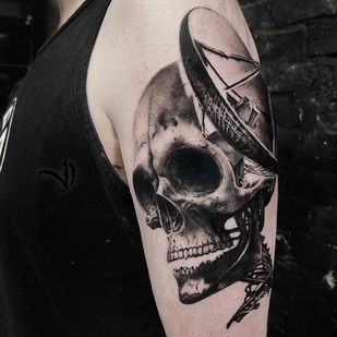 Black Surrealism tattoo #70449 | Tattoo Artist Dmitriy Varlakov