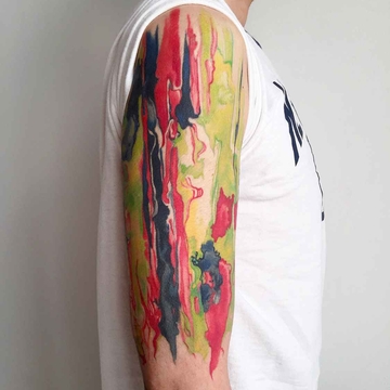 Watercolor tattoos by Amanda Wachob