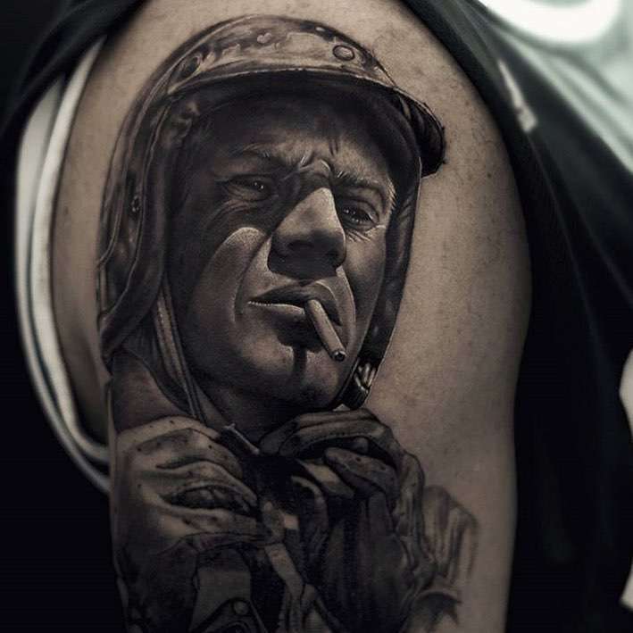 Tattoo艺术家Coreh Lopez，黑白肖像写实纹身，超现实主义 | 西班牙