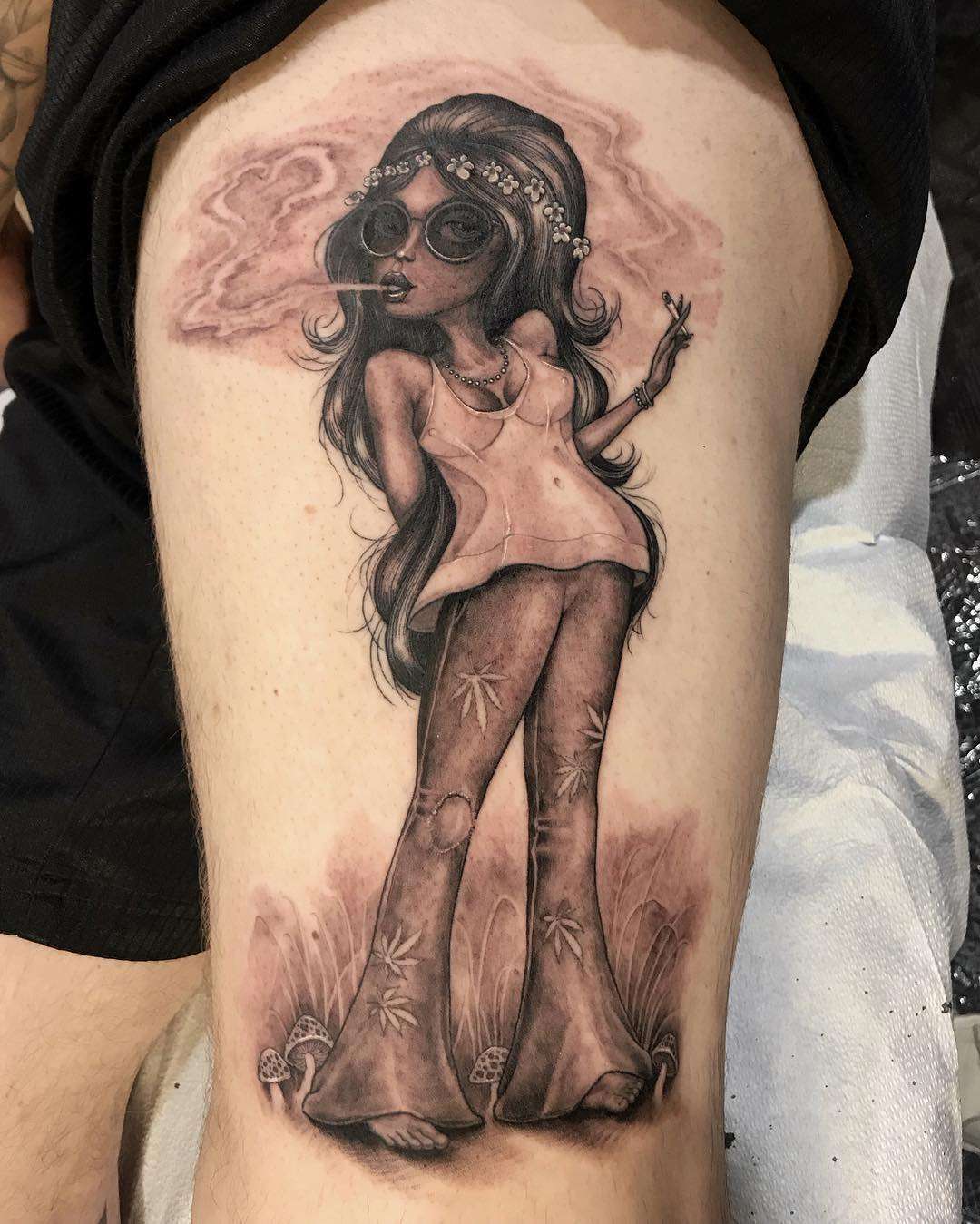 Tattoo artist Ben Grillo, authors style black&grey surrealistic realism tattoo | USA