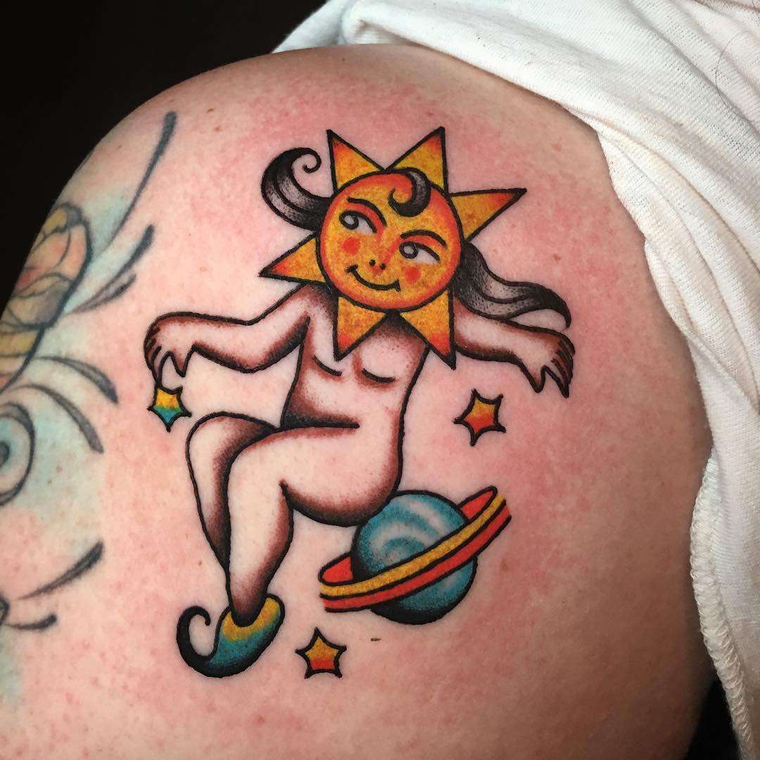 Tattoo artist Britney Goodman, color old school and traditional tattoo | USA