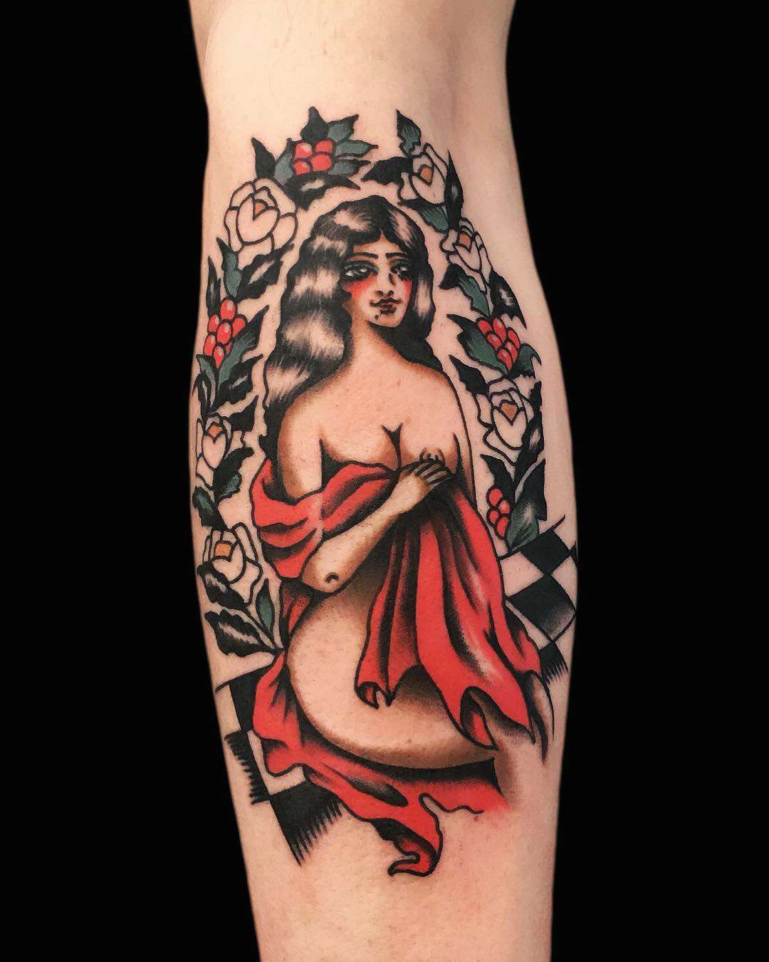 Tattoo artist Chingy Fringe, color old school , traditional tattoo | Australia