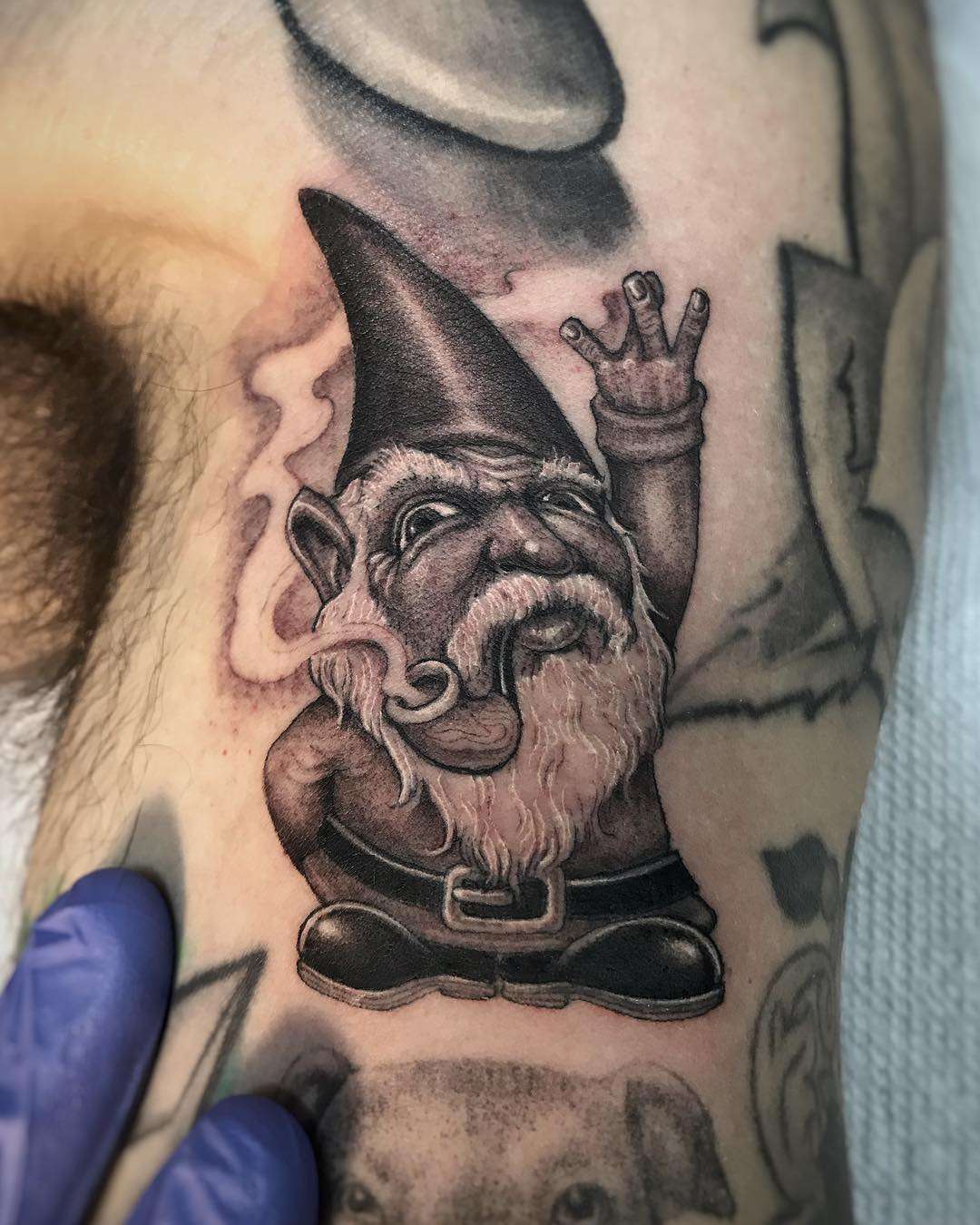 Tattoo artist Ben Grillo, authors style black&grey surrealistic realism tattoo | USA