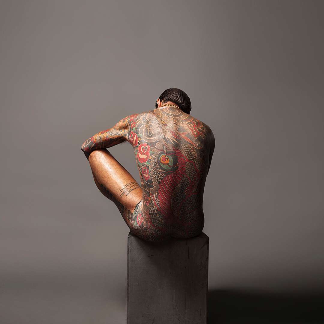 Tattooed model Brett David, alternative photo model, tattooed guy | USA