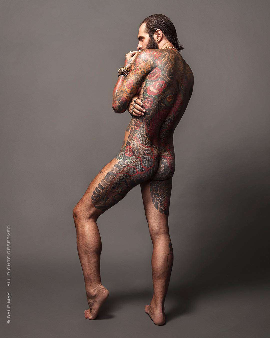 Tattooed model Brett David, alternative photo model, tattooed guy | USA
