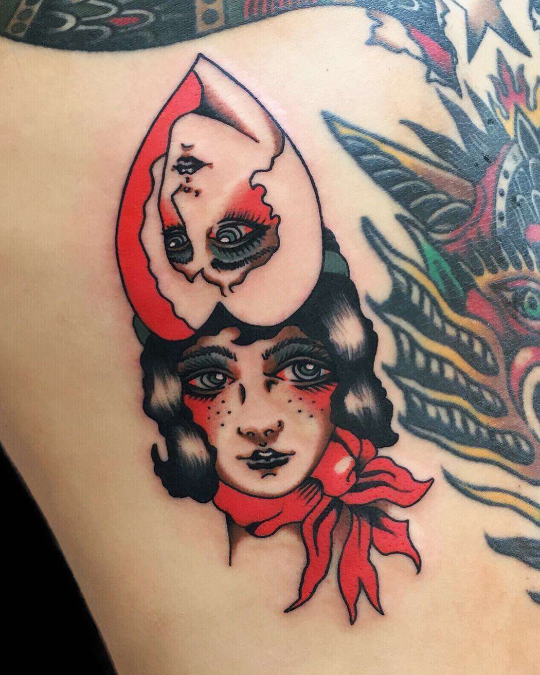 Tattoo artist Chingy Fringe, color old school , traditional tattoo | Australia