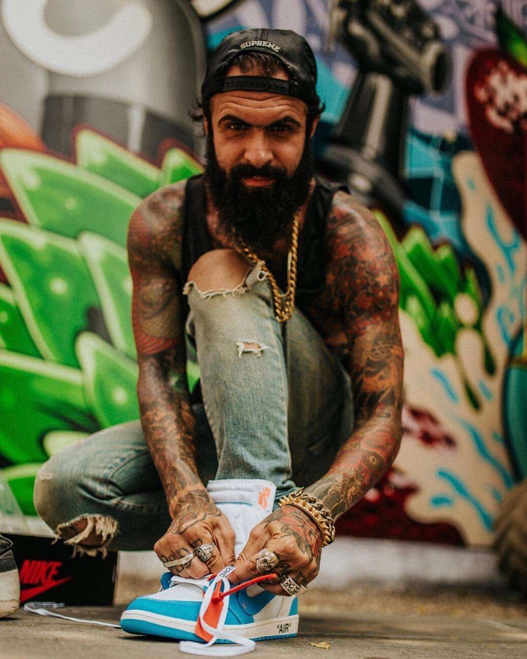 Tattooed model Brett David, alternative photo model, tattooed guy | USA