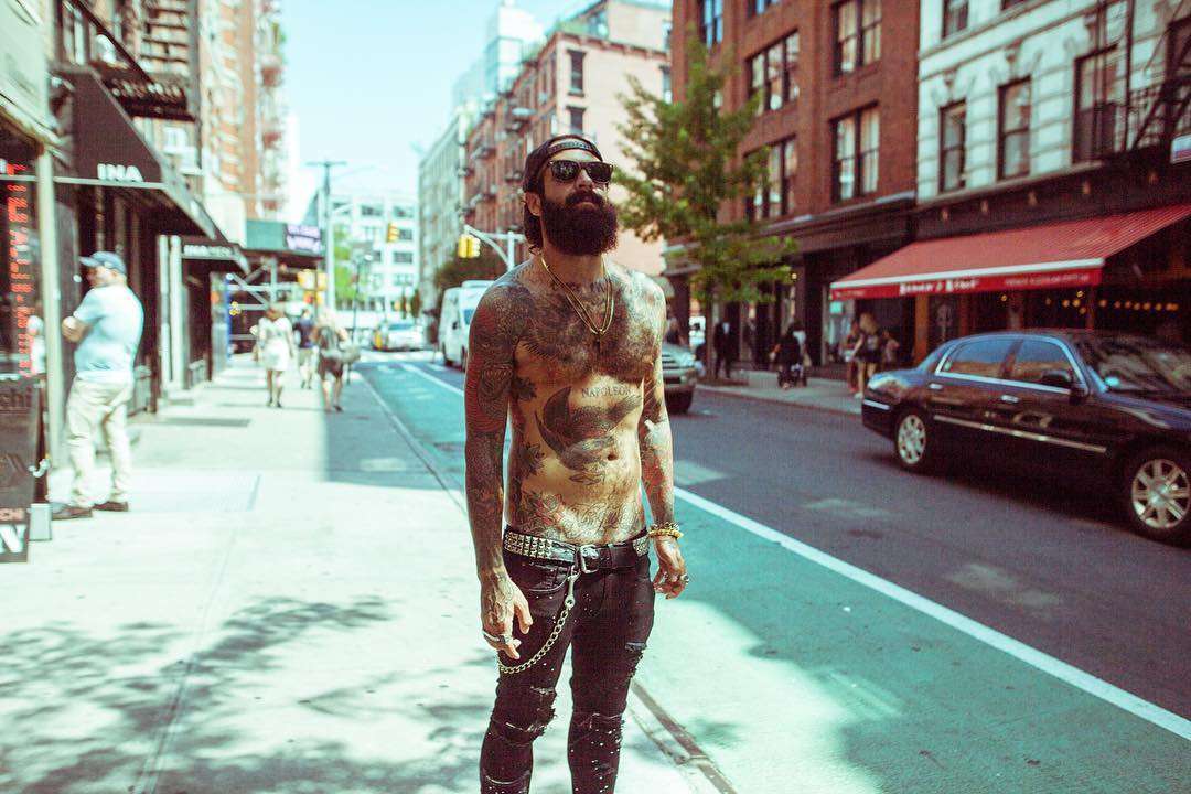 Tattooed model Brett David, alternative photo model, tattooed guy | USA