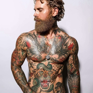 🔥 Hot photos, model's portfolio  #22310 Tattoo model Josh Mario John