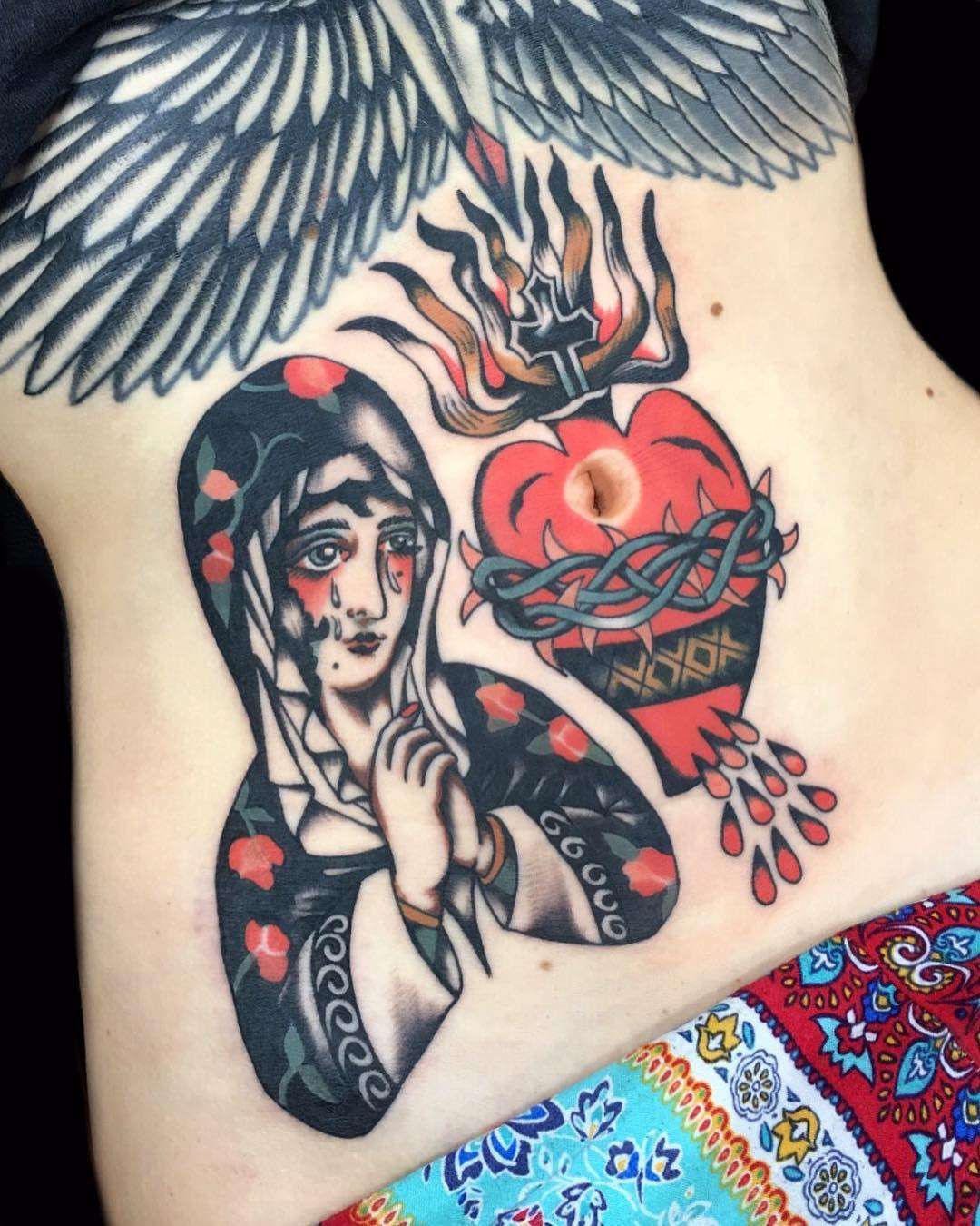Tattoo artist Chingy Fringe, color old school , traditional tattoo | Australia