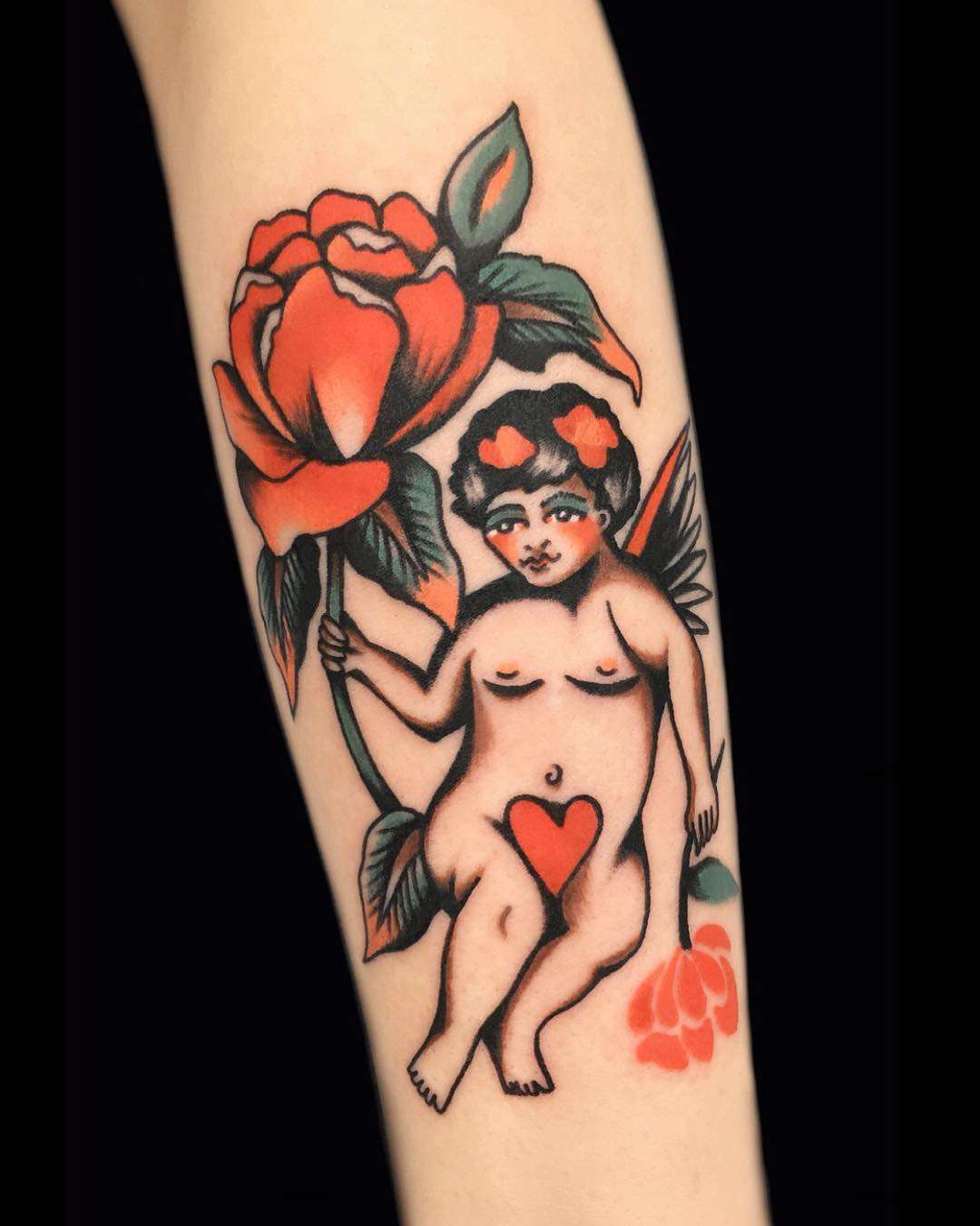 Tattoo artist Chingy Fringe, color old school , traditional tattoo | Australia