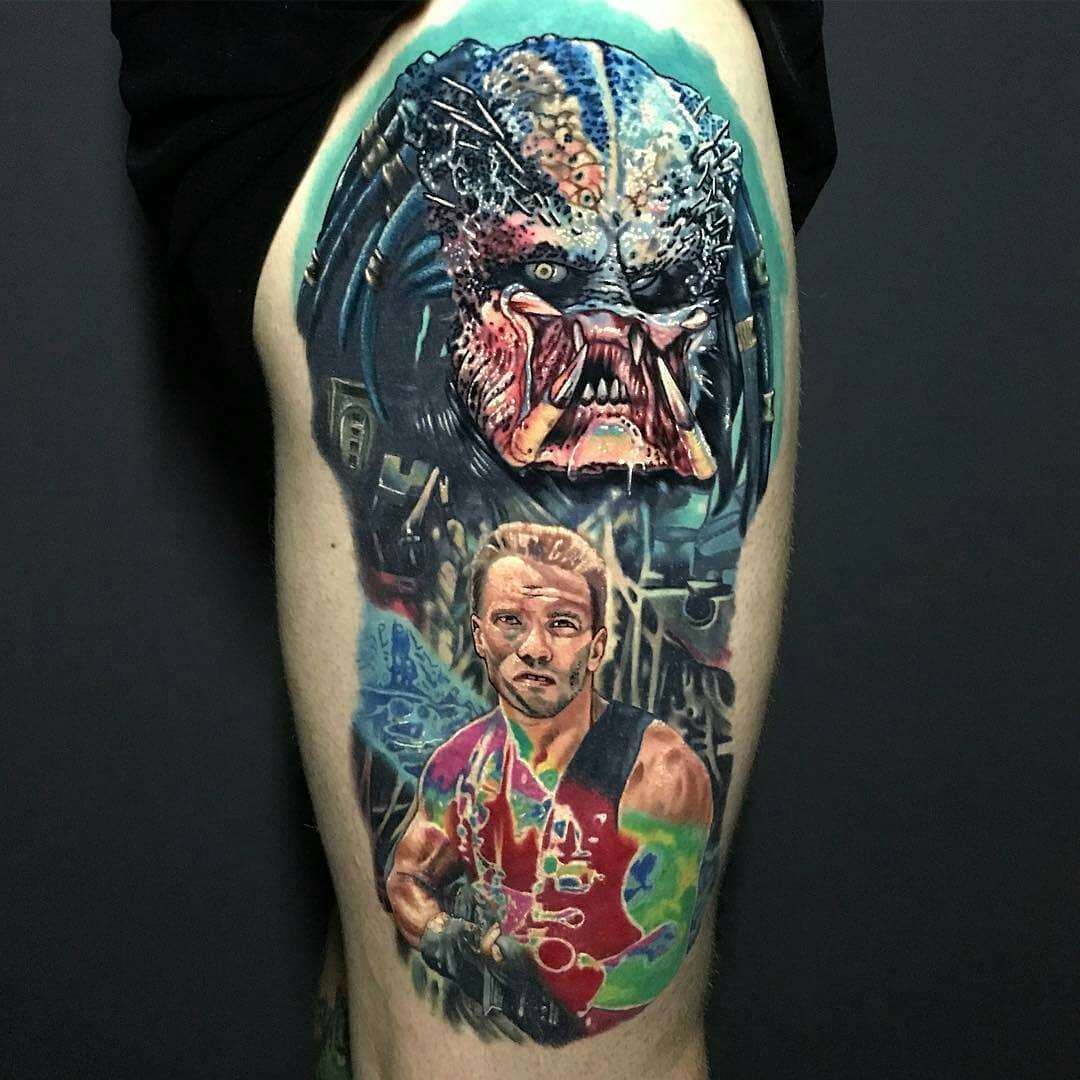 Tattoo artist Alex Rattray, authors style color portrait realism | United Kingdom