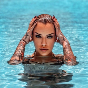 🔥 Hot photos, model's portfolio  #31632 Tattoo model Laurence Bédard