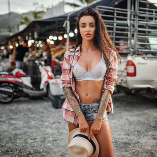 🔥 Hot photos, model's portfolio  #31735 Tattoo model Anna Saharova