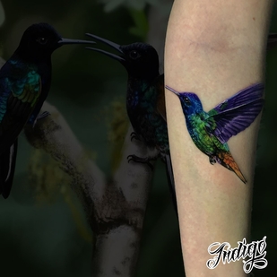 Female Color Micro realism tattoo on Forearm #36906 | Tattoo Artist Andrey Indigo