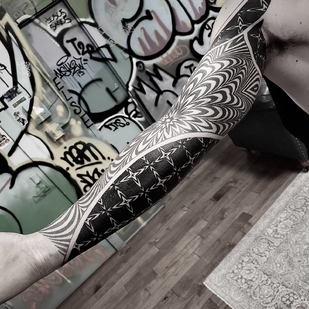 Male Black Ornamental tattoo on Sleeve #57278 | Tattoo Artist ILYA CASCAD