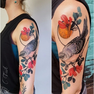 Female Color Watercolor tattoo on Shoulder #57819 | Tattoo Artist Kel Tait