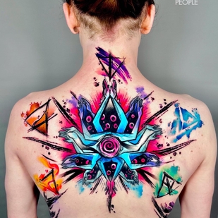 Watercolor tattoo #71873 | Tattoo Artist John D’Addario INKPORT PEOPLE