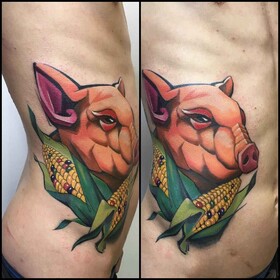 Graffiti neotraditional tattoos from Matej Martius