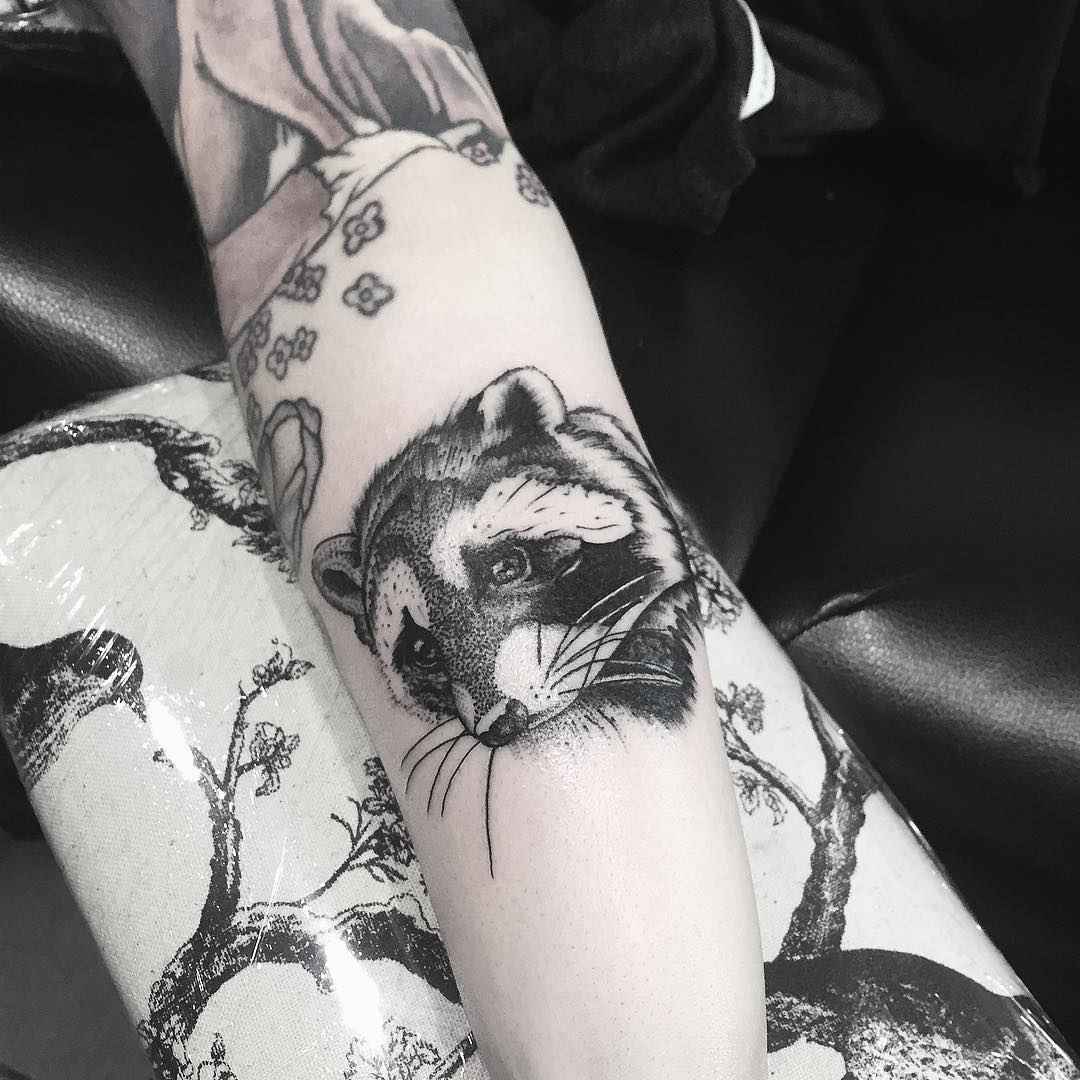Тату мастер Olivier Casault черно-белая дотворк лайнворк татуировка | Tattoo artist Olivier Casault black dotwork blackwork linework tattoo