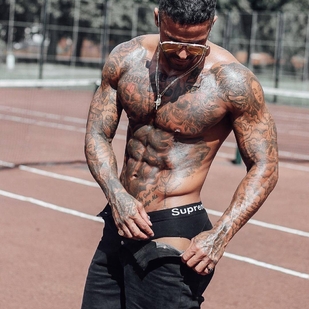 🔥 Hot photos, model's portfolio  #24033 Tattoo model Leon Scott